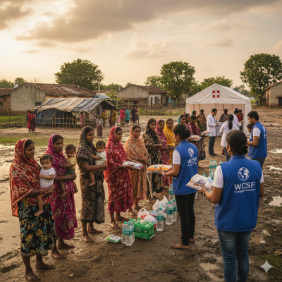अड़की प्रखंड में WCSF ने छात्राओं को ऑर्गेनिक सेनेटरी पैड